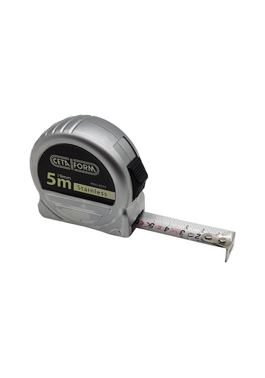 Ceta Form P05s-0519 Compact Paslanmaz Şerit Metre 5 Mt x 19 Mm