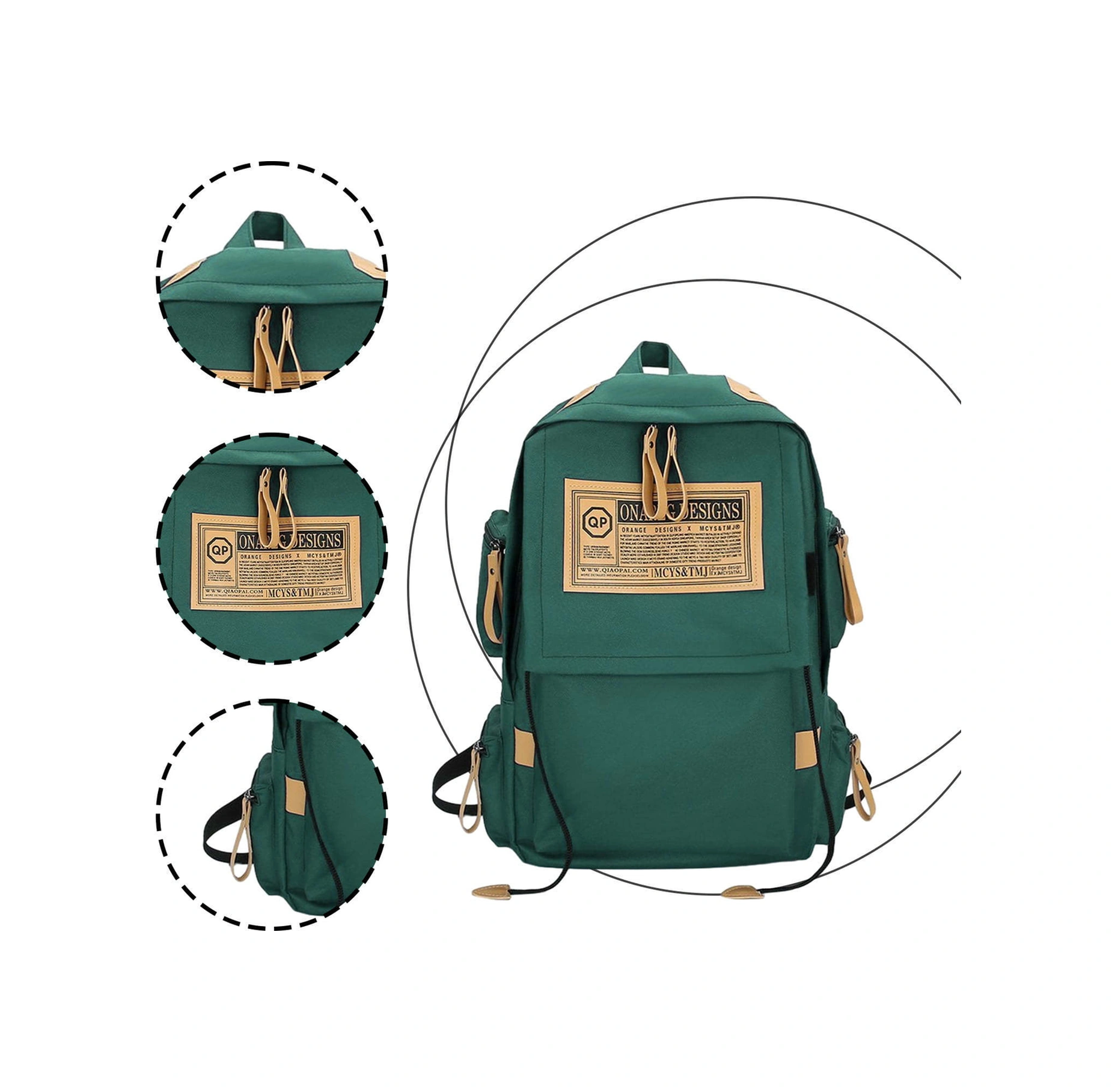 Yuntech01 Erkek Spor Outdoor Sırt Çantası Büyük Kapasiteli Oxford Kumaş 2022 Yeni Model Yeşil Çok Renkli