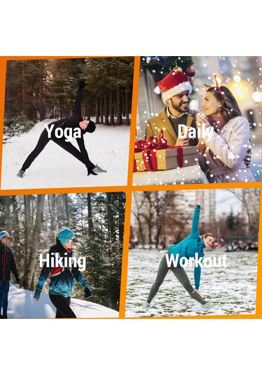 Jeemson Kadın Kışlık Polar Kaplamalı Yoga Taytı - 2'li Paket, Esnek Ve Konforlu, Xl Beden Siyah Ve Açık Gri