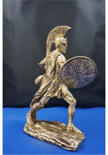 Achilles Aşil Mitolojik Tasarım - Ev Ofis Dekoratif Hediyelik Aksesuar 19 Cm Altın