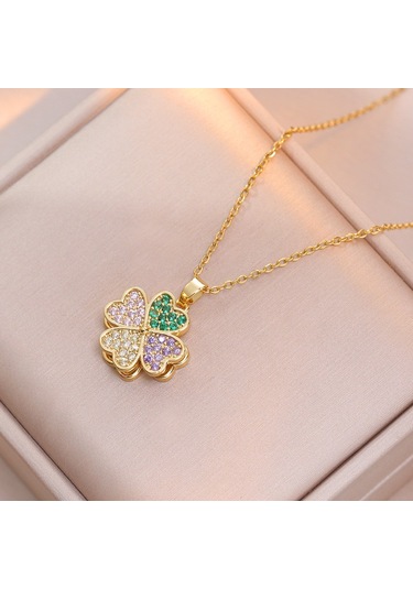 Bayan Kolye: Moda Estetiği Titanyum Çelik Kolye No.300 Çok REnkli