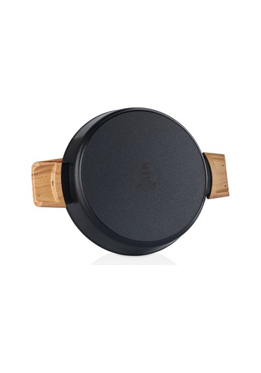 Auris 30 Cm Basık Tencere Siyah