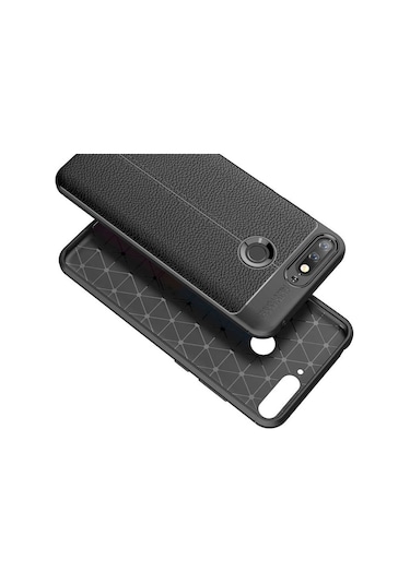 Huawei Y7 2018 Kılıf Zore Niss Silikon Kapak Siyah
