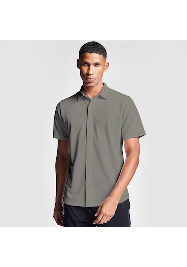 Lescon Erkek Kısa Kollu Gömlek 25s-1207-25n Haki