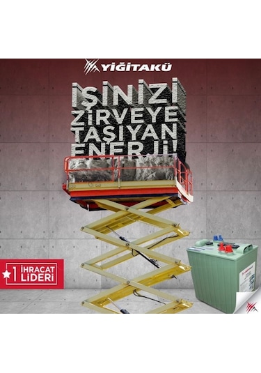 6 Volt 240 Ah-amper Yiğit Akü Menlift Golf Araçları Platform Akü