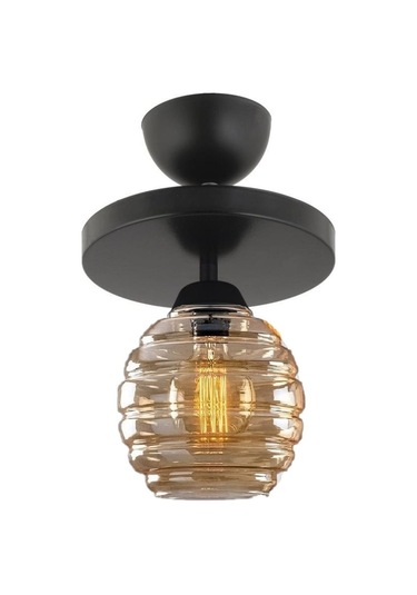 Modern Bal Camlı Model Tekli Yuvarlak Plafonyer Avize Salon F