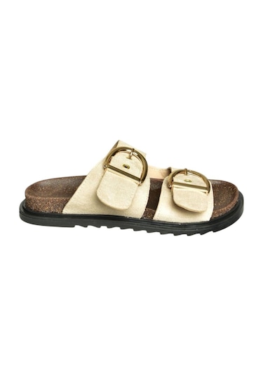 Fox Shoes U267732702 Bej Süet Kadın Terlik Bej-süet
