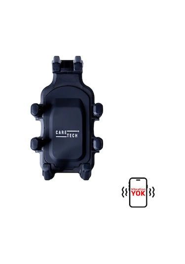 Caretech Ct-m10 Telefon Tutucu Titreşim Önleyici Motosiklet Gidon Ayna Montajlı 8 Pençeli Sabitleme Siyah