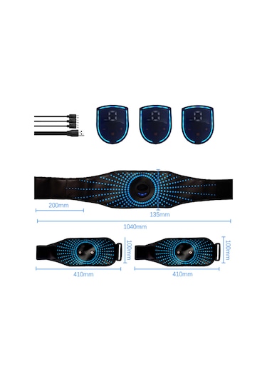 Lemestar Ems Kas Egzersiz Cihazı, İki Ana Ünite + İki Kol Bandı İle Vücut Şekillendirme, Hızlı Kas Geliştirme Ve Masaj Fonksiyonu Çok Renkli