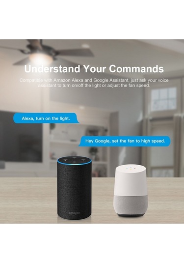 Sonoff İfan04-h App Uzaktan Kumanda Akıllı Fan Işık Anahtarı Desteği Tmall Genie 220v-240v