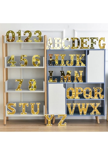 Konesam Led Rakamlı Dekoratif Işık - Sıcak Beyaz Sabit Aydınlatma, Doğum Günü, Parti Ve Özel Etkinlikler İçin Dekorasyon Aleti Pil Dahil Değil Diğer