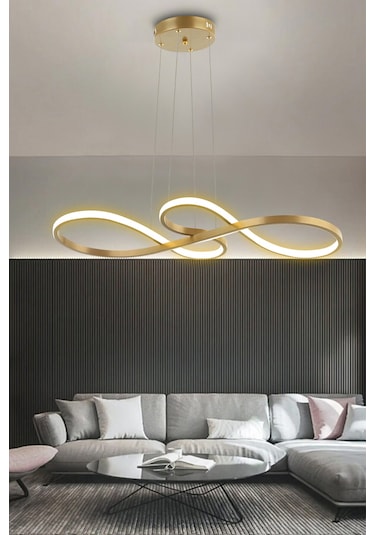 Yol Modern Sarkıt Mutfak, Balkon Led Avize - Kumandalı / Gold Eskitme GOLD ESKİTME