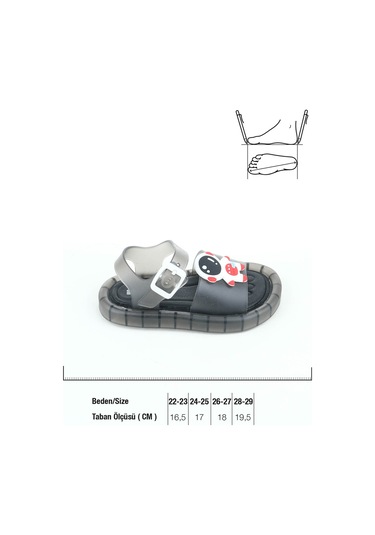 Gezer Yazlık Islak Zemine Uygun Yumuşak Işıklı Taban Erkek Çocuk Sandalet Gk6ype 00183 00 010 I89 Siyah