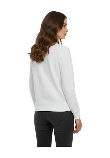 Linsolita Kadın Sıfıryaka Sweatshirt Bgl-st05116 Beyaz
