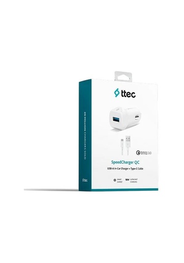 Ttec Speedcharger Qc 3.0 Araç Şarj Aleti + Type-c Kablo 2ckqc01c Beyaz