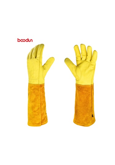 Geeksen Xl Sarı Bahçe Eldiveni - Özel Kürk, Budama Ve Ziraat İşlerinde Koruma, Keskin Nesnelerden Güvenli