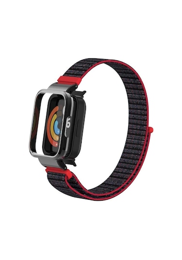 Xiaomi Redmi Watch Mi Watch Lite Uyumlu Krd-61 Hasır Zore Kordon-no11