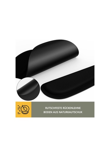 Ergonomik Mouse Pad Ve Bilek Desteği Seti, Nötr Pozisyonlu Ağrı Giderici, Gelişmiş Kontrol İçin Pürüzsüz Mikrofiber, Kaymaz Kauçuk Taban
