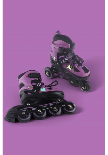 Vadi Mor Silikon Tekerli Ayarlanabilir Işıklı Paten L 39-42 Hp7128 Mor