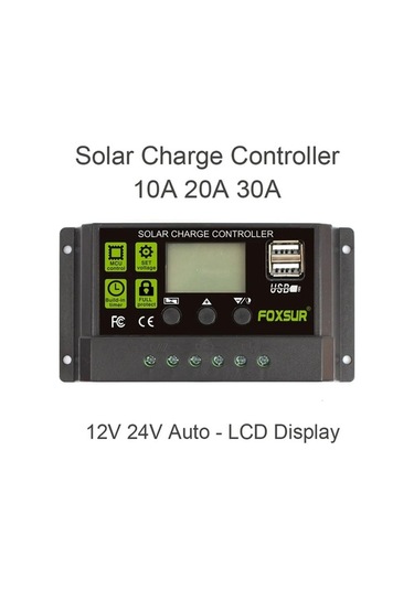 Pazly Pwm Güneş Kontrol Cihazı 12v/24v Otomatik 10a 20a 30a Fotovoltaik Panel Regülatörü 20a