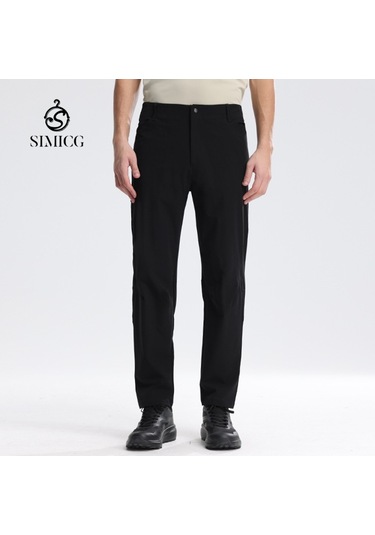 Yeni Nefes Alabilen, Çabuk Kuruyan, Düz Paça Erkek Pantolonu Siyah