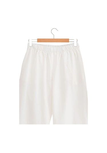 Ecocotton Reya Krem %100 Organik Pamuk Keten Erkek Pijama Takımı Krem