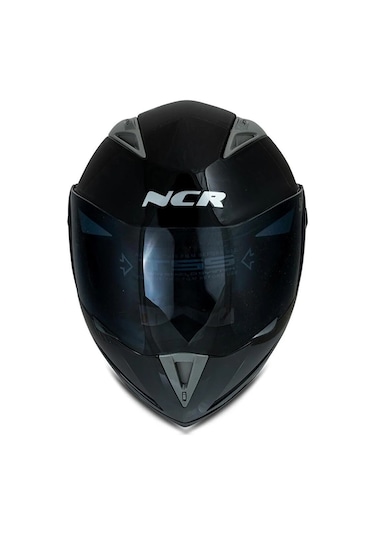 Ncr Çene Açılır Parlak Siyah Motosiklet Kaskı Vizörlü Ece Belgeli Parlak Siyah