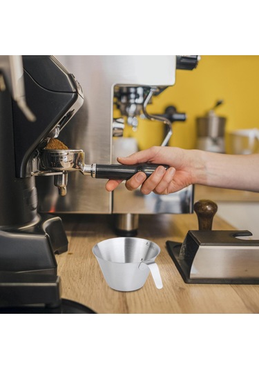 Suntek Ölçekli Espresso Ölçüm Kabı Mutfak Aletleri Çay 100ml Gümüş