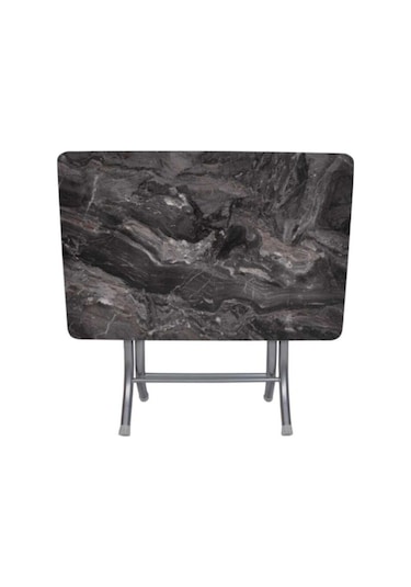 Dekoratif Beyaz Mermer Desenli Katlanabilir Masa Yemek Masası Çalışma Masası 60 90 Diğer