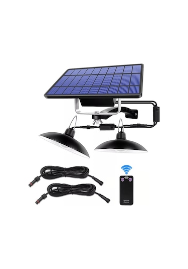 Exeo Solar LED Aydınlatma Güneş Enerjili 2 li Lamba Beyaz Işık
