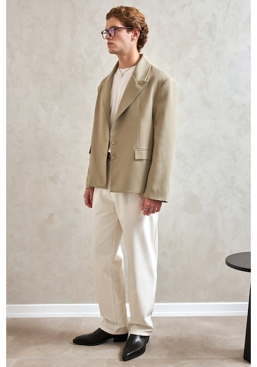 Hyman Erkek Oversize Blazer Ceket Haki