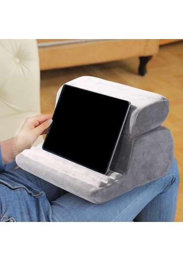 Suntek Tablet Yastık Standı Dizüstü Telefon Tutucu Rafı Gri