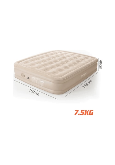 Shufa Şişme Kendinden Elektrikli Pompalı Yatak 152x198x40 Cm Krem