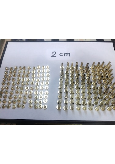 2 CM Dosya Klasör Menü Kartela Vidası Sarı 100 Adet