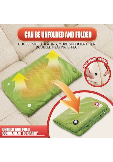 Akıllı Sıcaklık Kontrollü Grafen Isıtmalı El Isıtıcı, 4 Ayarlanabilir Seviye Ce Sertifikalı - Siyah