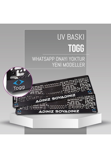 Togg Plakalık, 2 Adet Premium Uv Baskı, Plakalıkhane