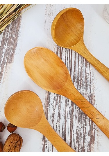 Ahşap Tahta Mutfak Kaşık Seti 3 Parça Kayın Şimşir Ağacı 3-1