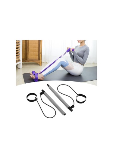 Suntek 2 Bölüm Pilates Bar Egzersiz Çubuğu Güç Gri Gri