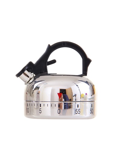 Springsun Paslanmaz Çelik Çaydanlık Şekilli 60 Dakika Mekanik Mutfak Zamanlayıcısı Çok Renkli