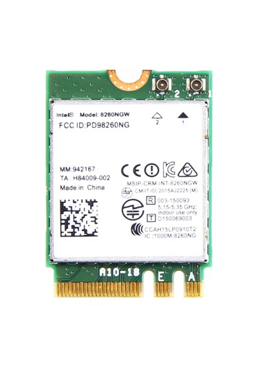 Intel 8260ngw Wifi Kartı 802.11ac Dual Band + Bluetooth 4.2