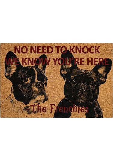 Suntek Köpek Kapı Mat Rahat Dekor  Ön Fransız-bulldog Fransız Bulldog