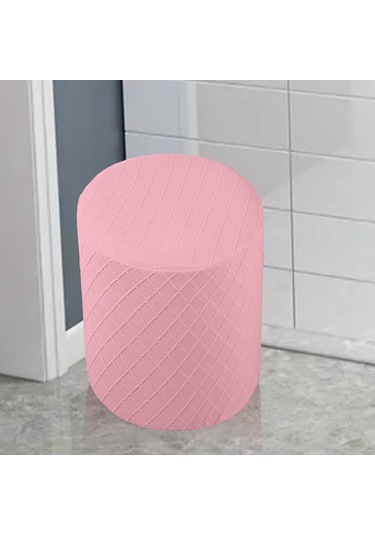 Suntek Magideal Yuvarlak Streç Osmanlı Slipcovers Footrest Kanepe Pembe