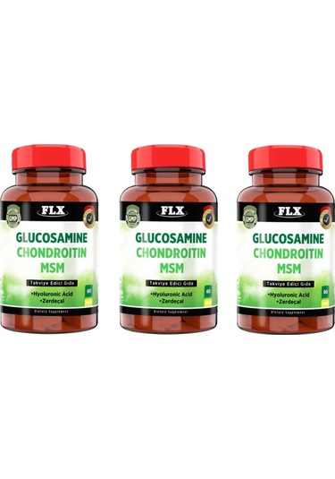 Glucosamine Chondroitin Msm Hyaluronic Acid Zerdeçal 60 Tablet X 3 Kuru