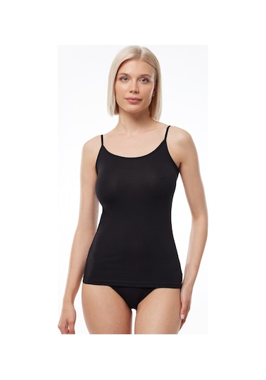 Malabadi Kadın Ayarlanabilir Ip Askılı Atlet Modal Atlet 140 Siyah