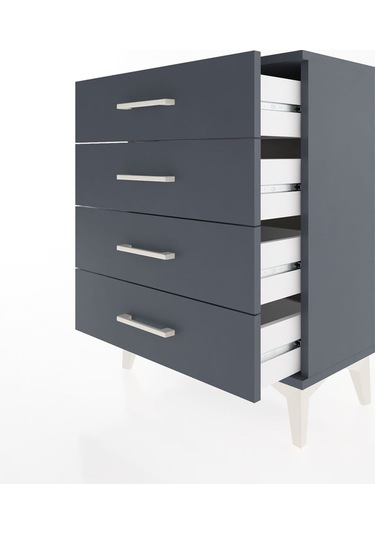 Arges Komodin 2 Raflı 60x30x80 Antrasit-antrasit Antrasit