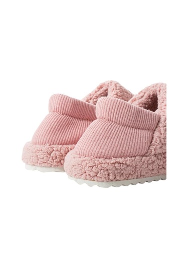 Kadın Lastikli Kaymaz Taban Peluş Havlu Kumaş Ev Ayakkabısı Panduf Pudra-pudra Pudra