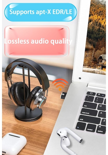 Bluetooth 5.3 Usb Adaptör, Bluetooth Dongle, Ultra Kompakt, Yüksek Hızlı, Windows Ve Mac Uyumlu