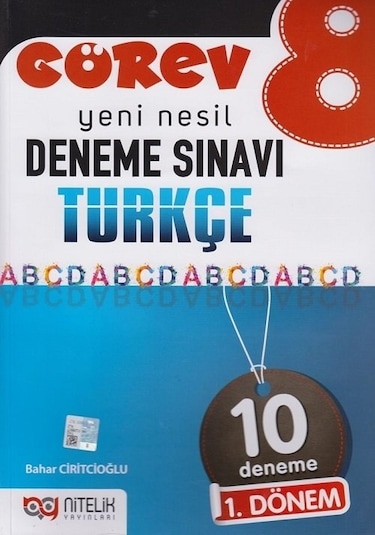 Nitelik 8. Sınıf Görev Türkçe 10 Deneme Sınavı 1.Dönem