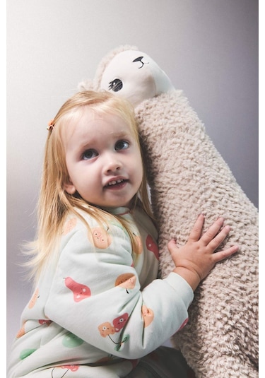 Defacto Kız Bebek 2,5 Tog Elyaf Baskılı Penye Fermuarlı Uzun Kollu Tulum F3566a525wngn1250 Yeşil