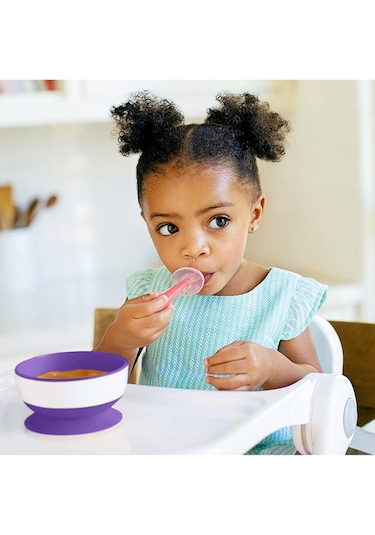 Munchkin Yumuşak Beslenme Alıştırma Kaşıkları 6+ Ay Mor - Pembe